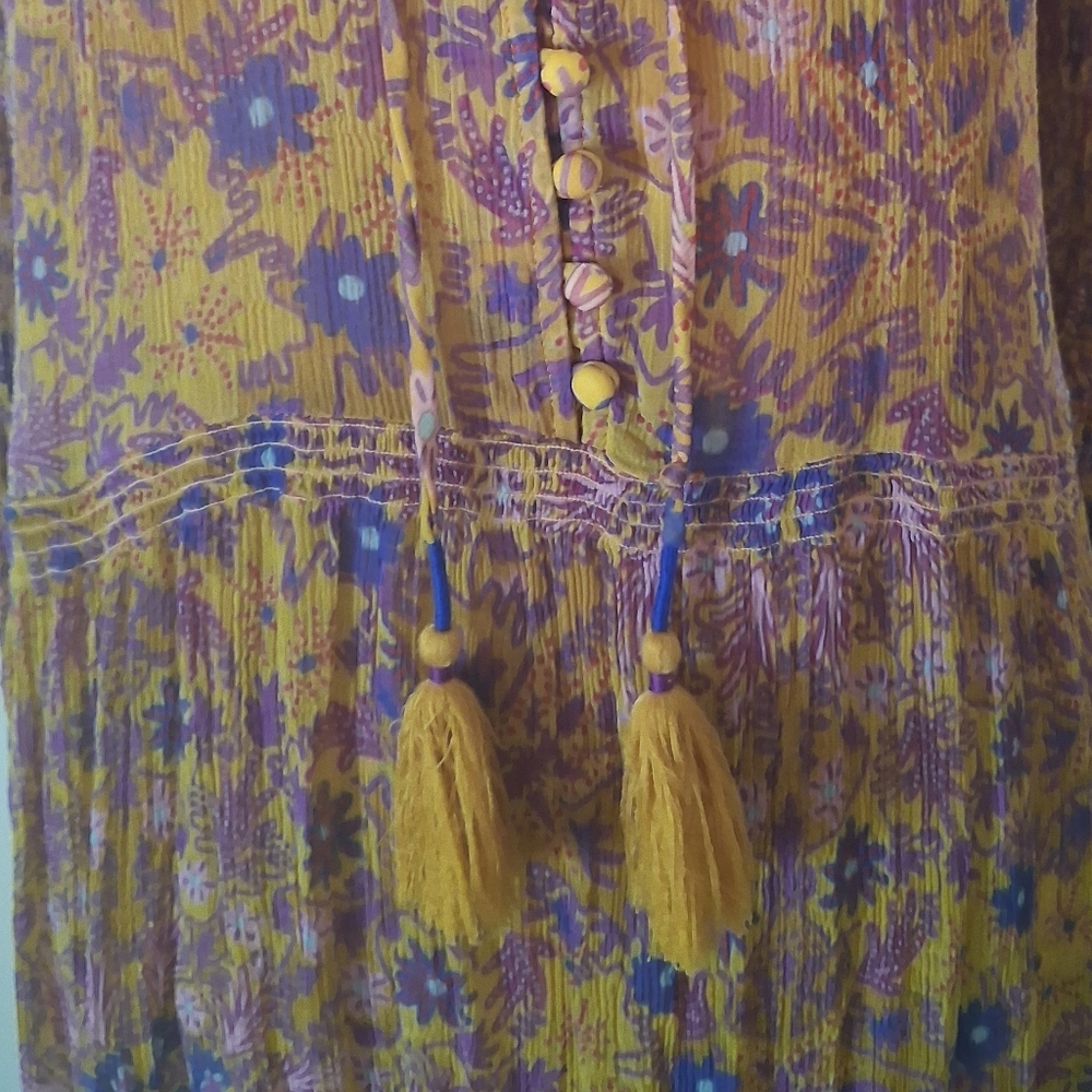 Anthropologie The Marais Printed Chiffon Maxi Dress Size M - Picture 7 of 16